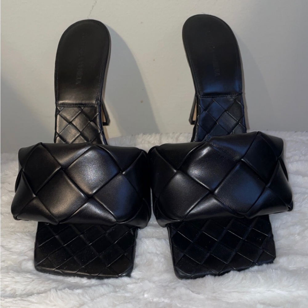 Bottega Veneta women woven leather heel